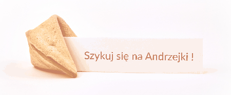 Ciasteczko z karteczką szykuj się na andrzejki